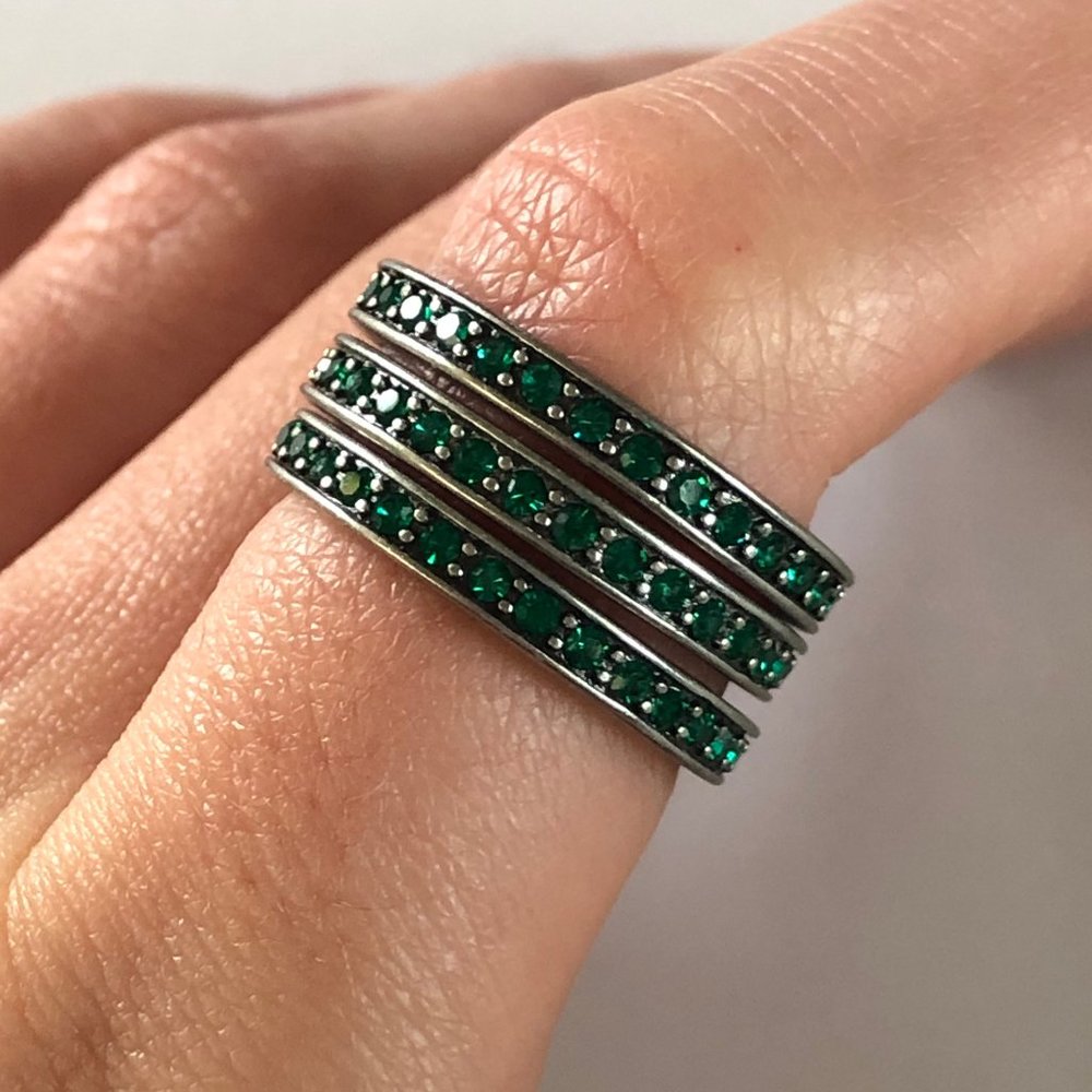 Chloe + Isabel Emerald Stacking Rings